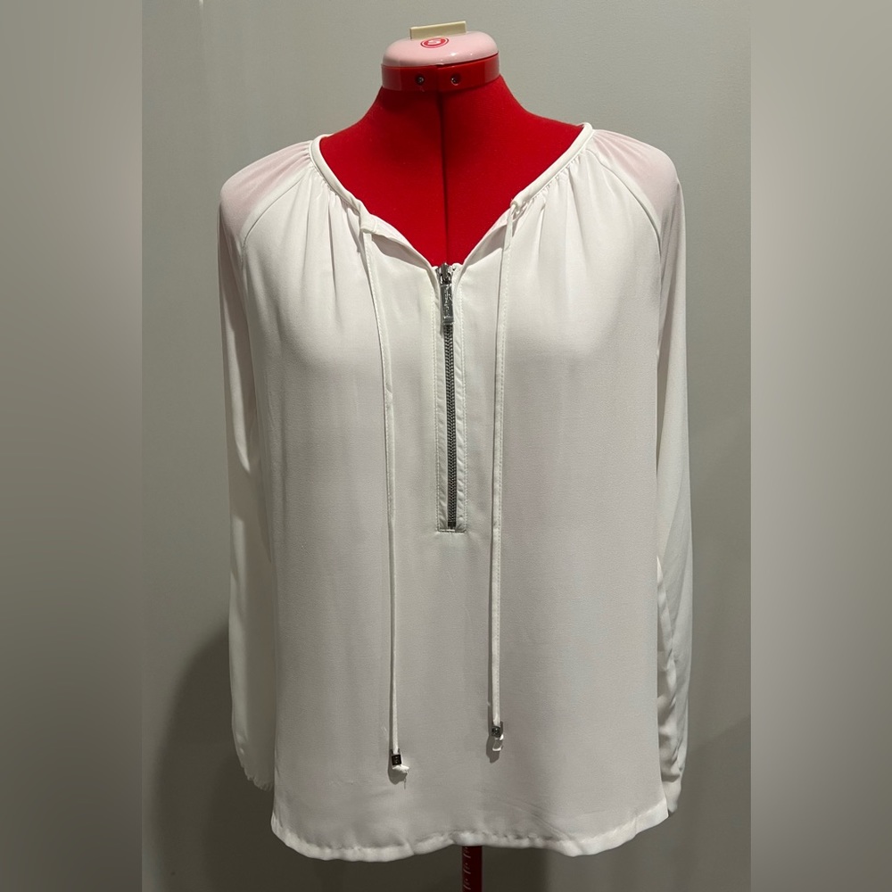 Lines tunic with 1/2 zipper